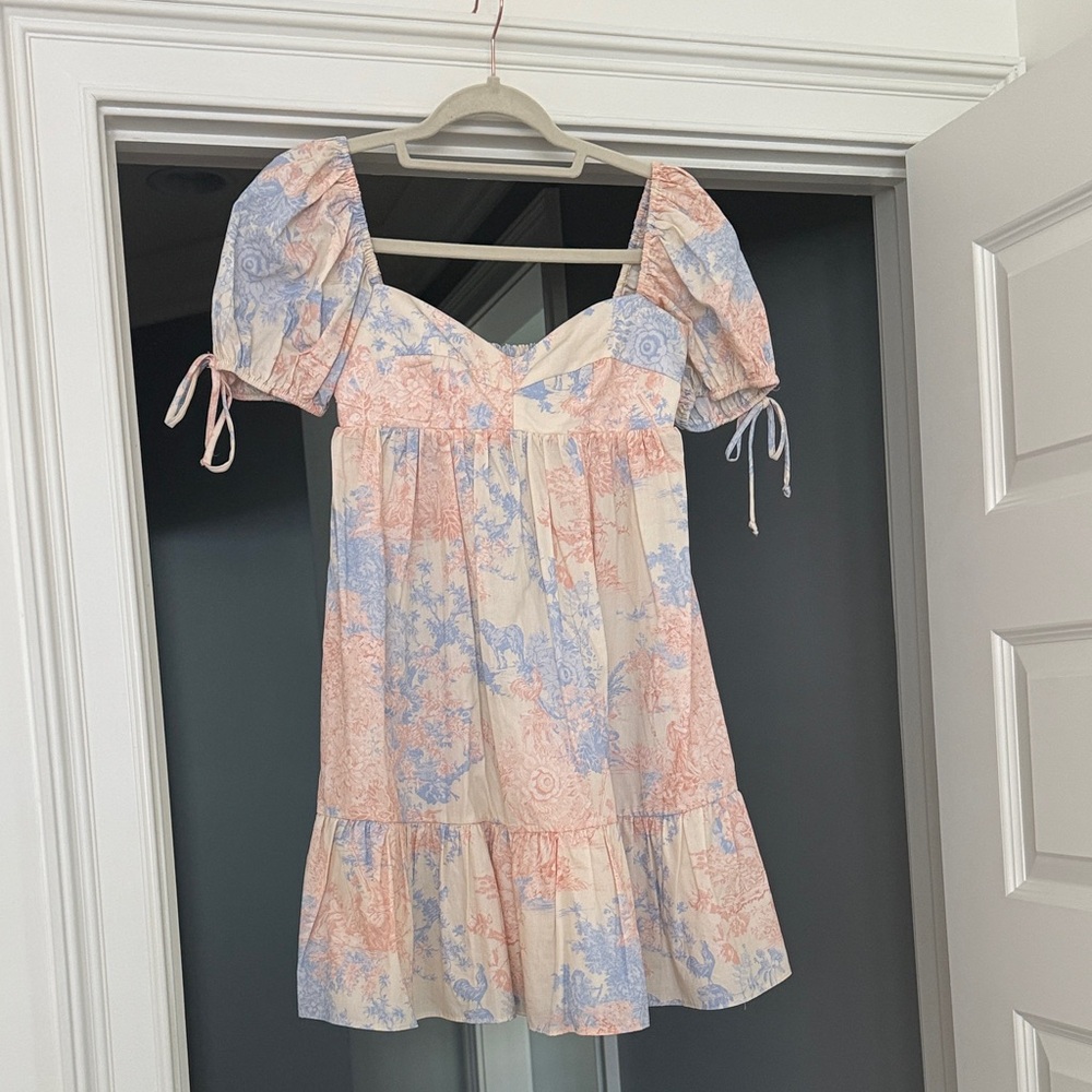 Olivaceous Pastel Floral Dress